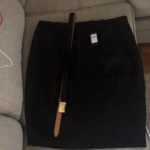 City Chic Black Pencil Skirt with Belt
